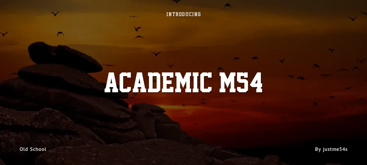 Academic M54 font preview