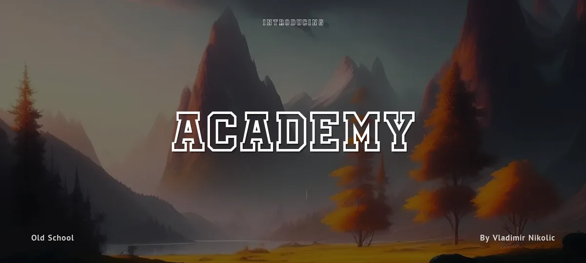 Academy font preview