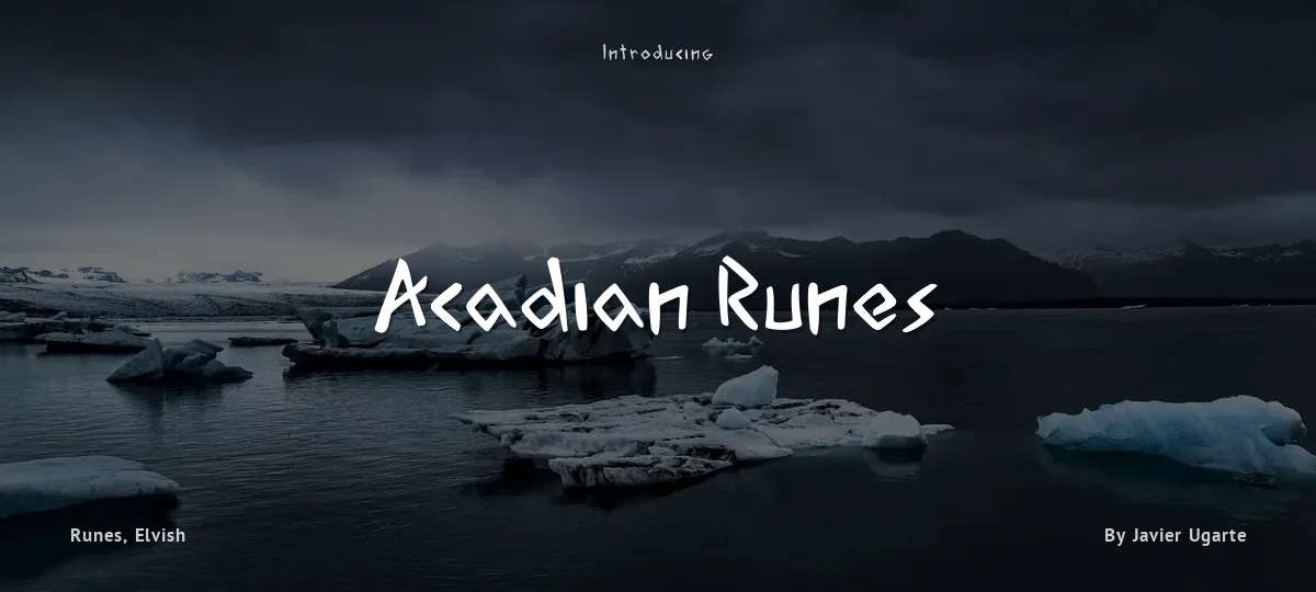 Acadian Runes font preview
