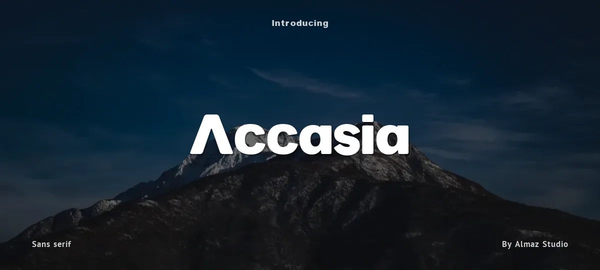 Accasia font preview