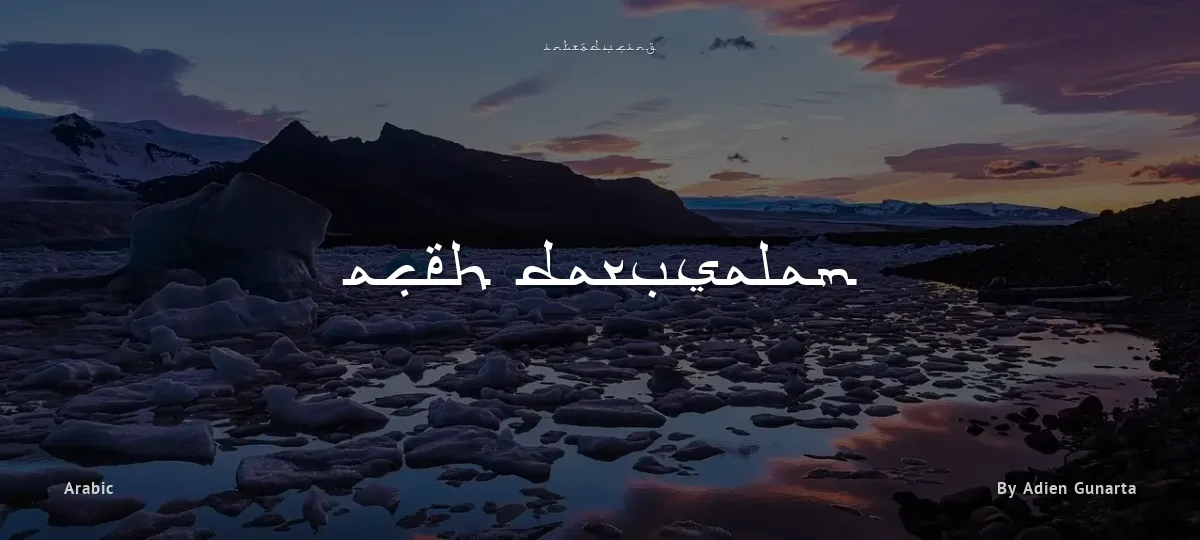 Aceh Darusalam font preview