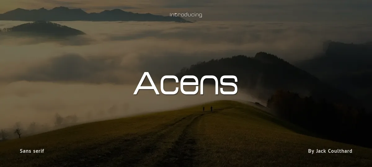 Acens font preview