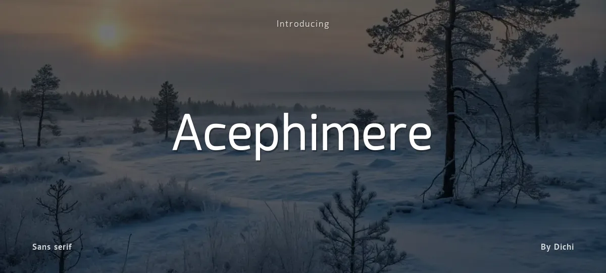 Acephimere font preview