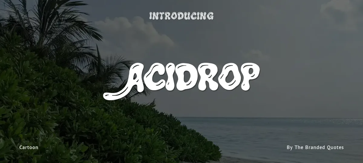 Acidrop font preview