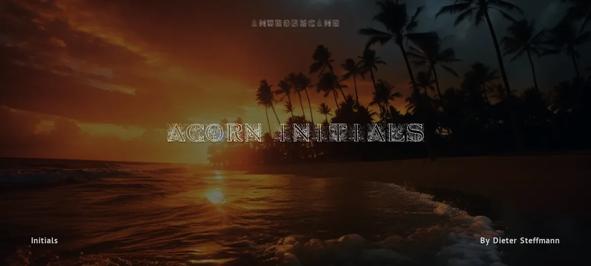 Acorn Initials font preview