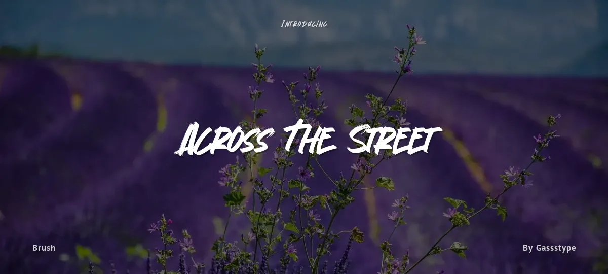 Across The Street font preview