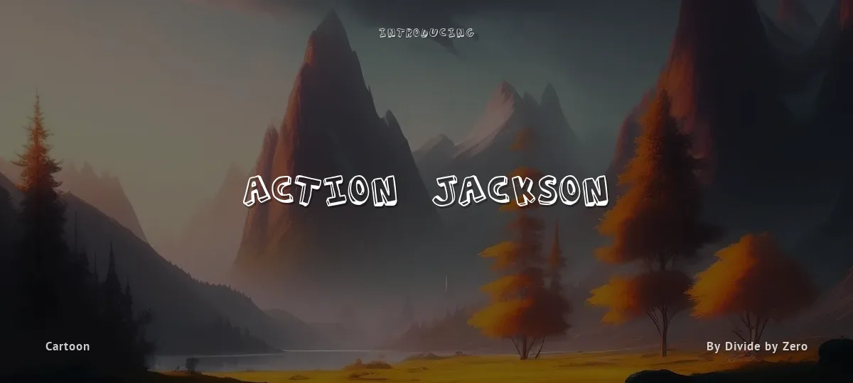 Action Jackson font preview