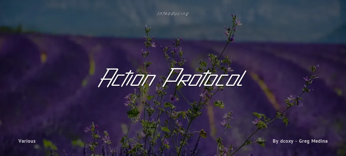 Action Protocol font preview