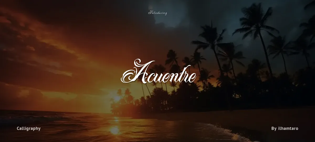 Acuentre font preview