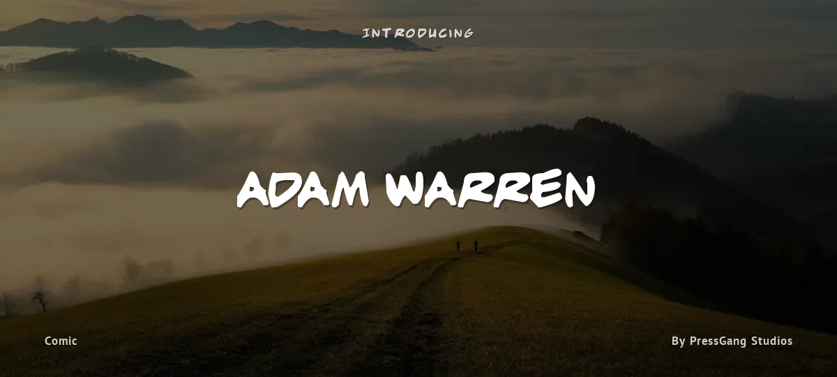 Adam Warren font preview