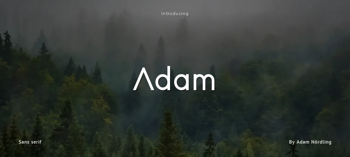 Adam font preview
