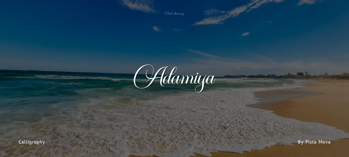 Adamiya font preview