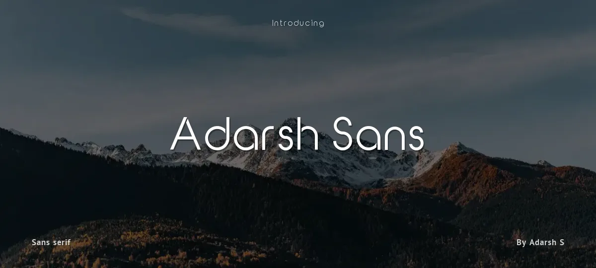 Adarsh Sans font preview