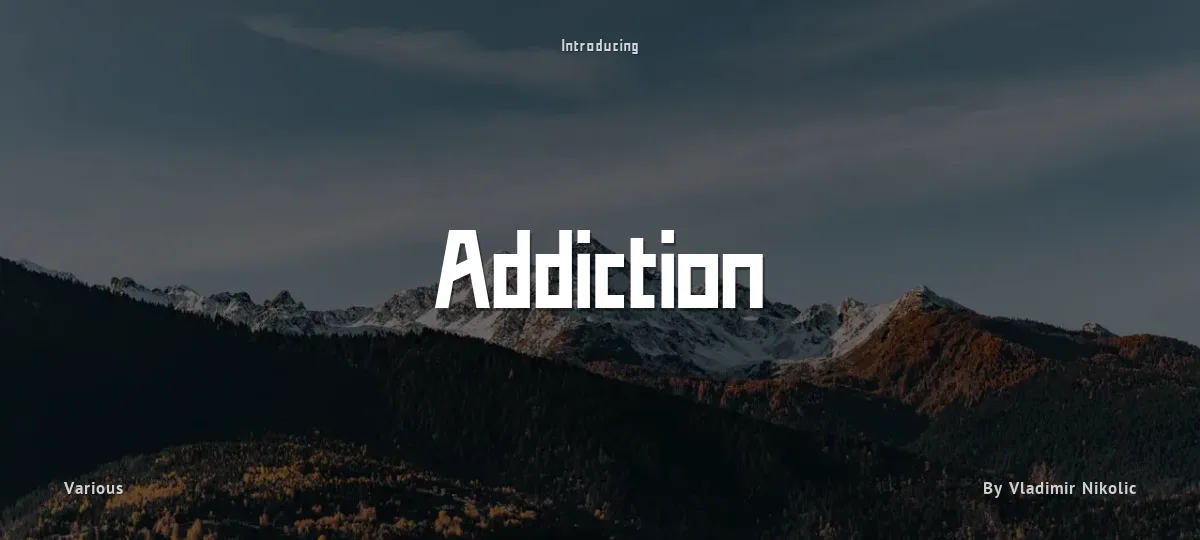 Addiction font preview