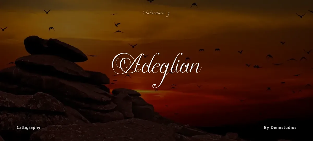 Adeglian font preview