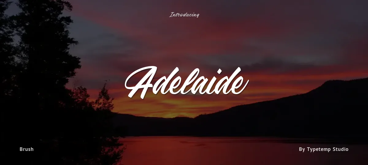 Adelaide font preview