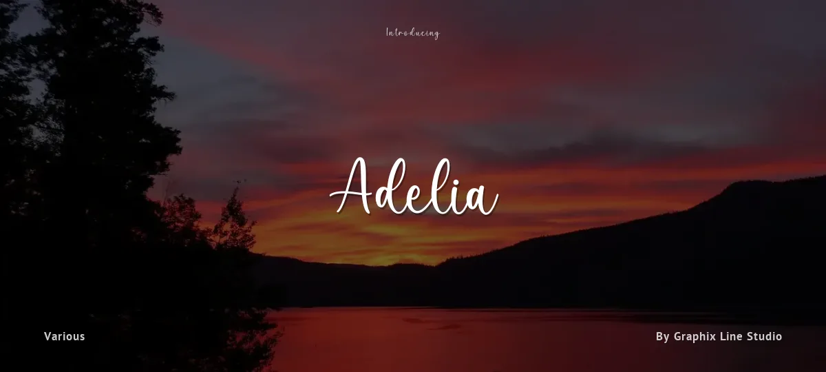 Adelia font preview