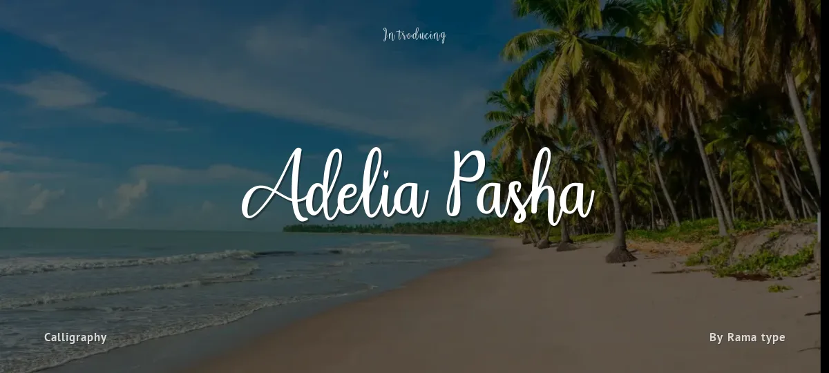 Adelia Pasha font preview