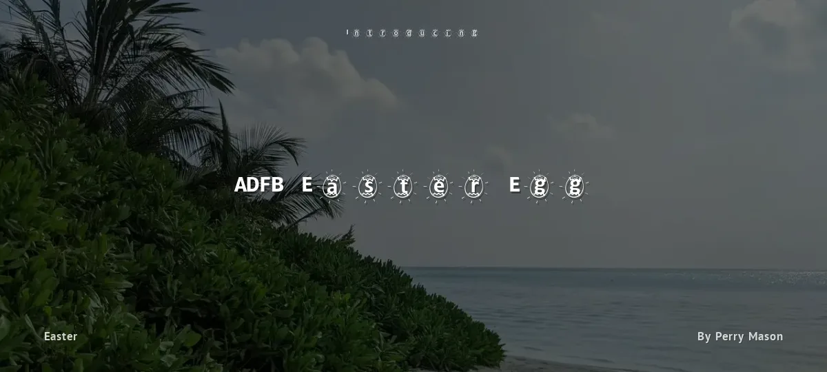 ADFB Easter Egg font preview