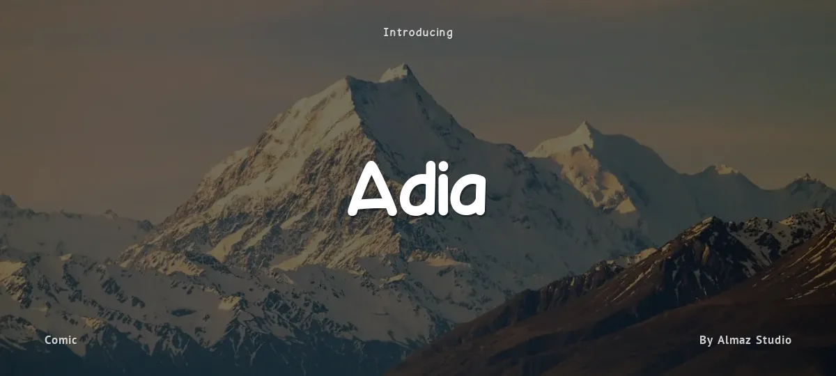 Adia font preview