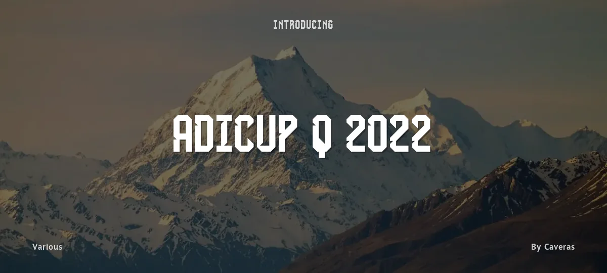 AdiCup Q 2022 font preview