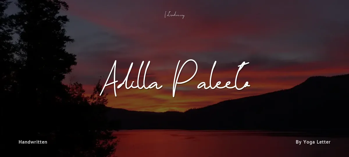 Adilla Paleeto font preview