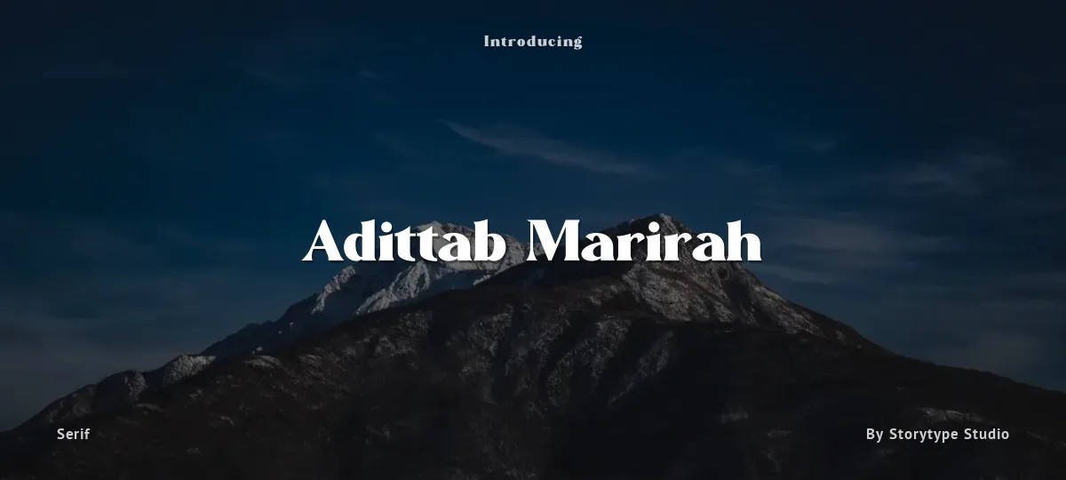 Adittab Marirah font preview