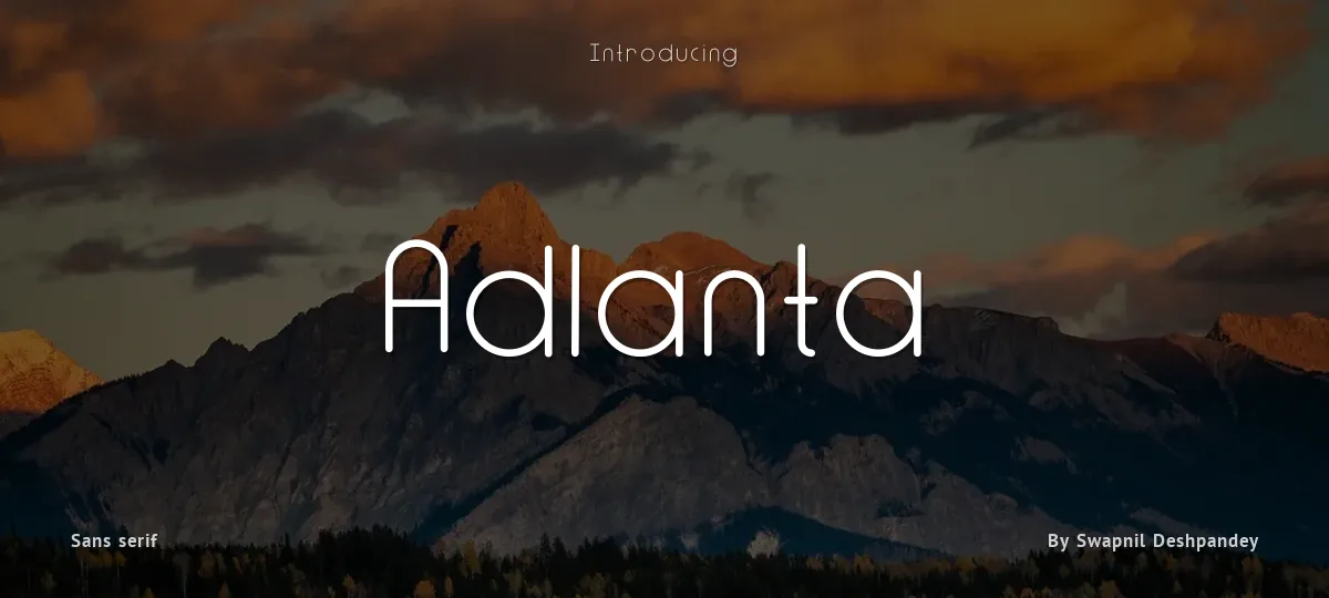 Adlanta font preview