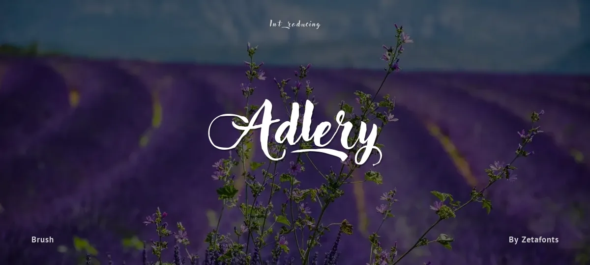 Adlery font preview