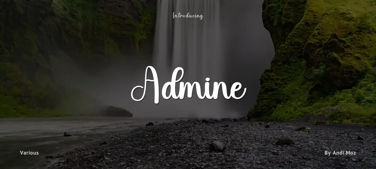 Admine font preview