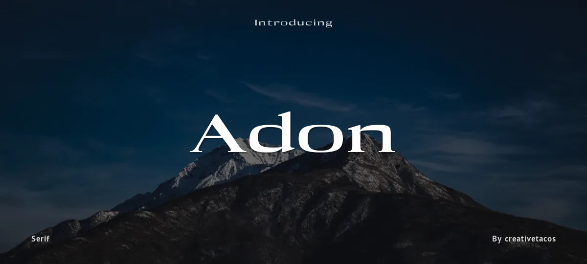 Adon font preview