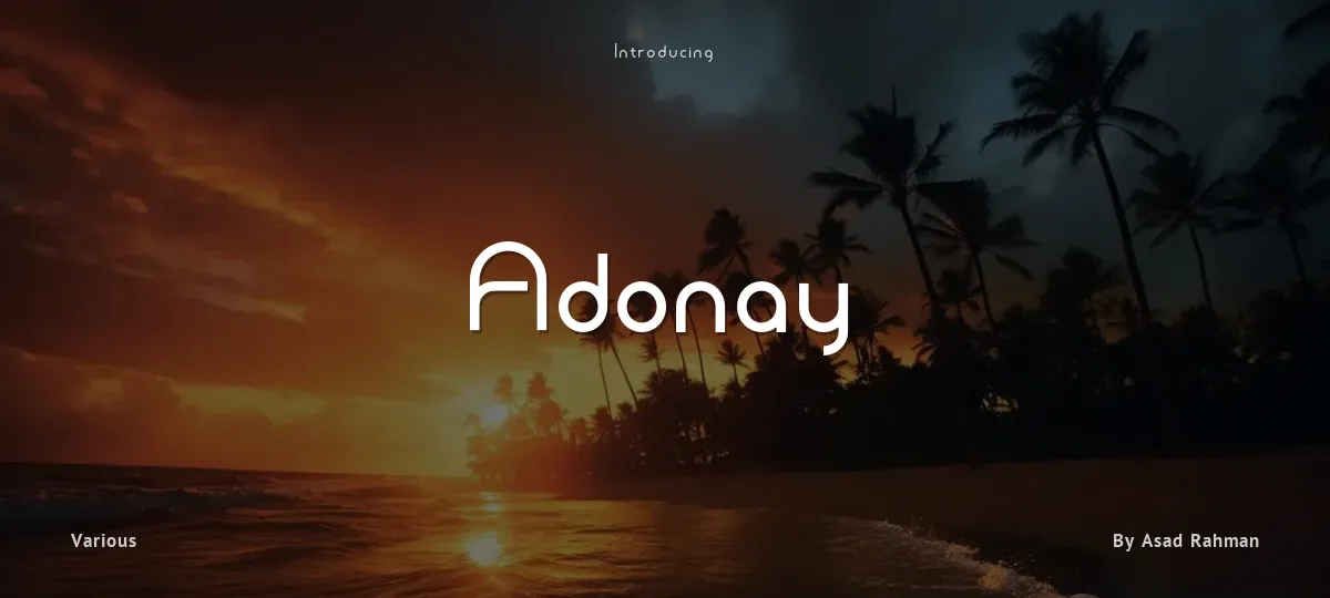 Adonay font preview