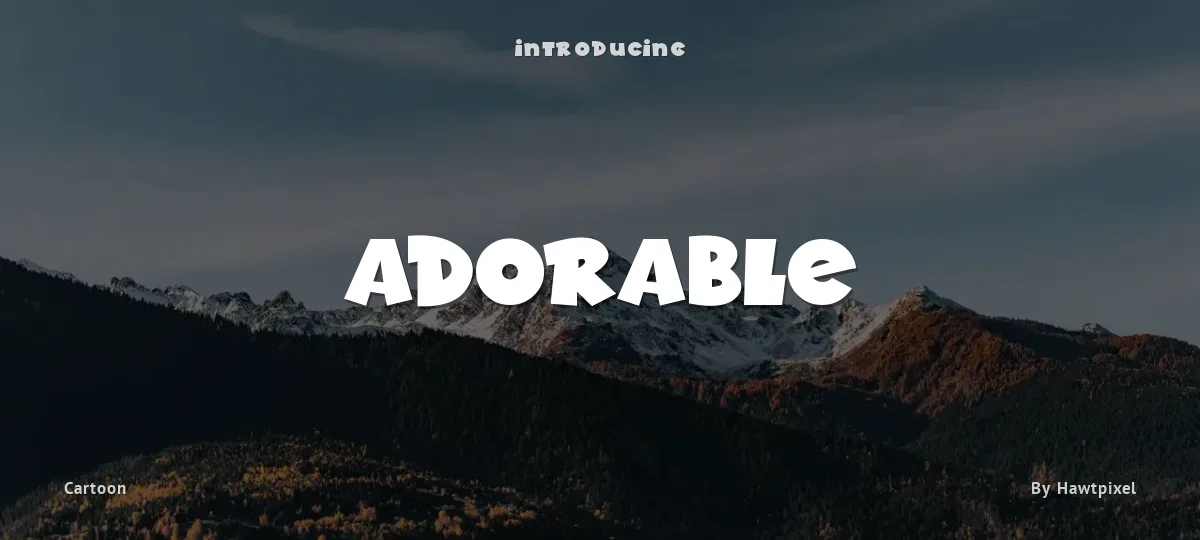 Adorable font preview