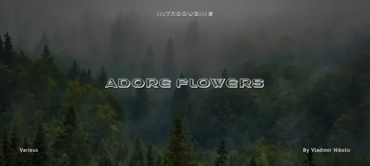 Adore Flowers font preview