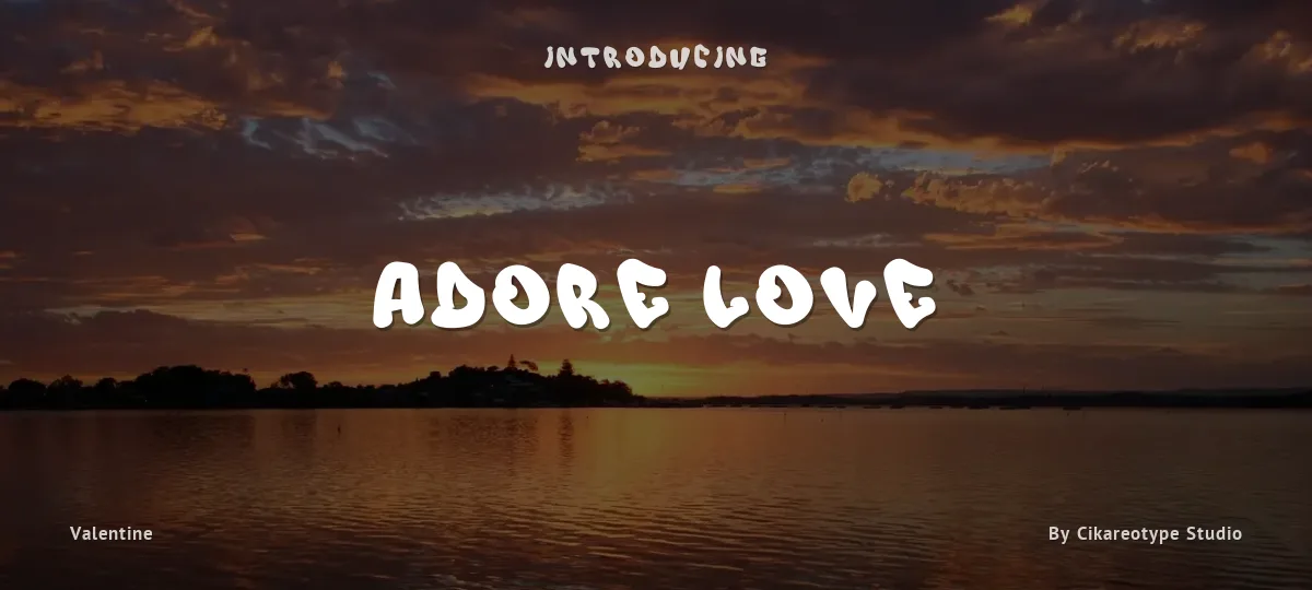 Adore Love font preview