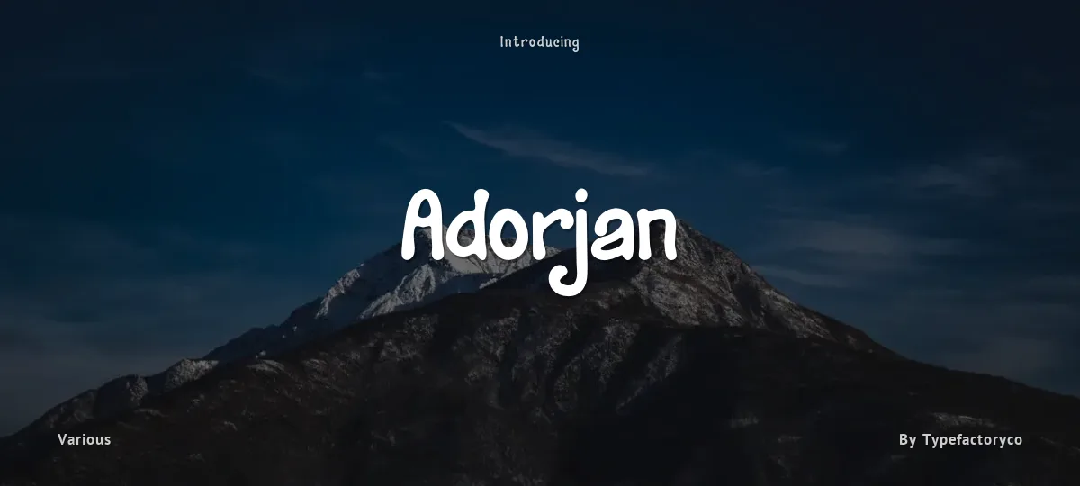 Adorjan font preview