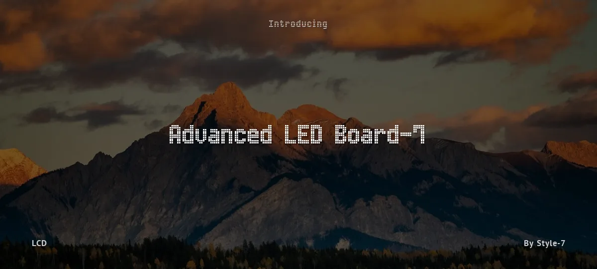 Advanced LED Board-7 font preview