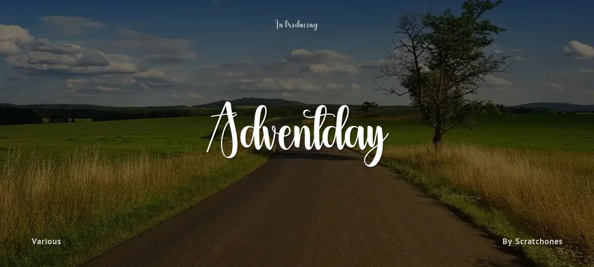 Adventday font preview