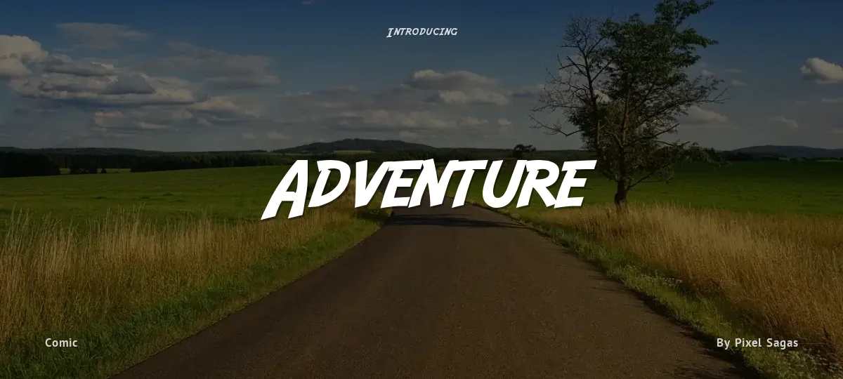 Adventure font preview