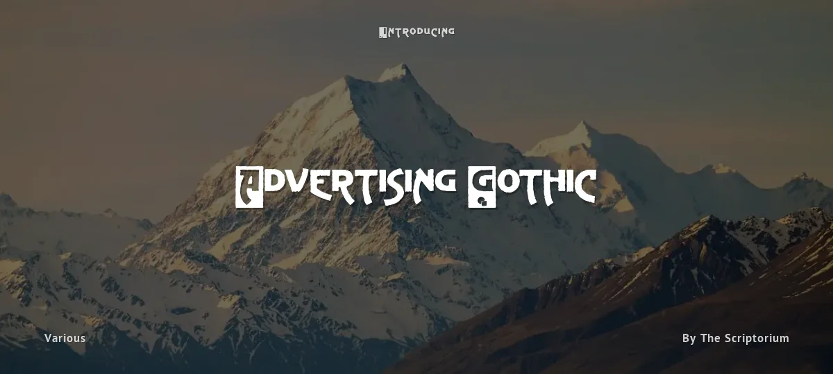 Advertising Gothic font preview