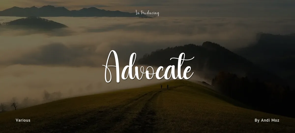 Advocate font preview