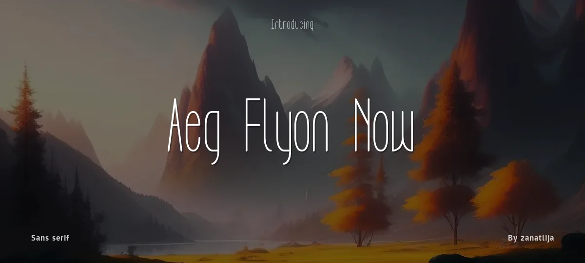Aeg Flyon Now font preview
