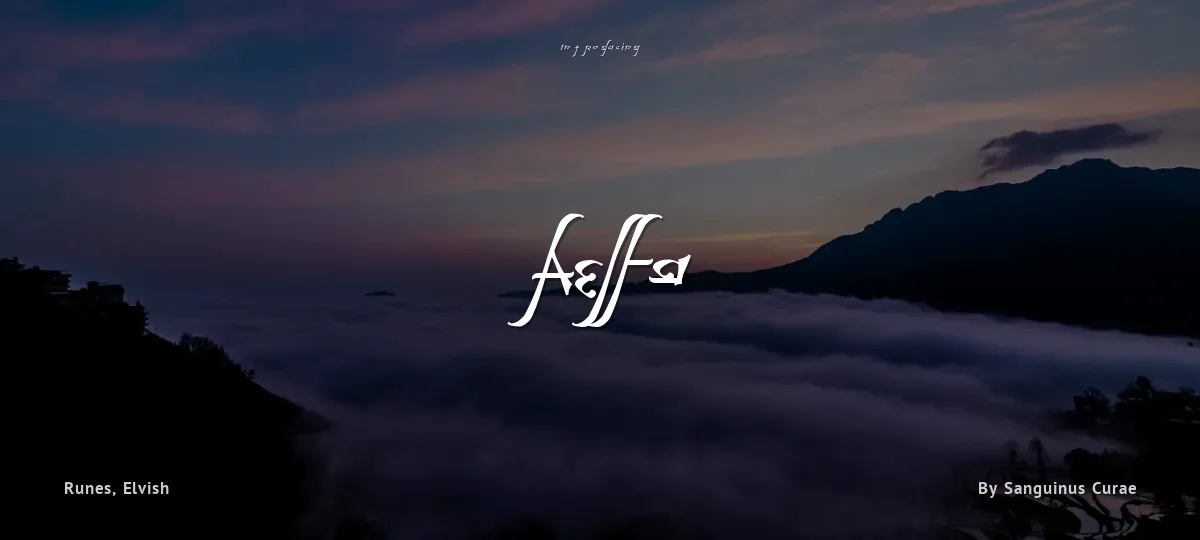 Aelfa font preview