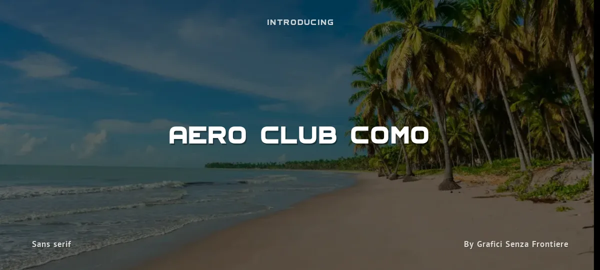 Aero Club Como font preview