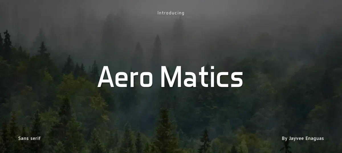 Aero Matics font preview