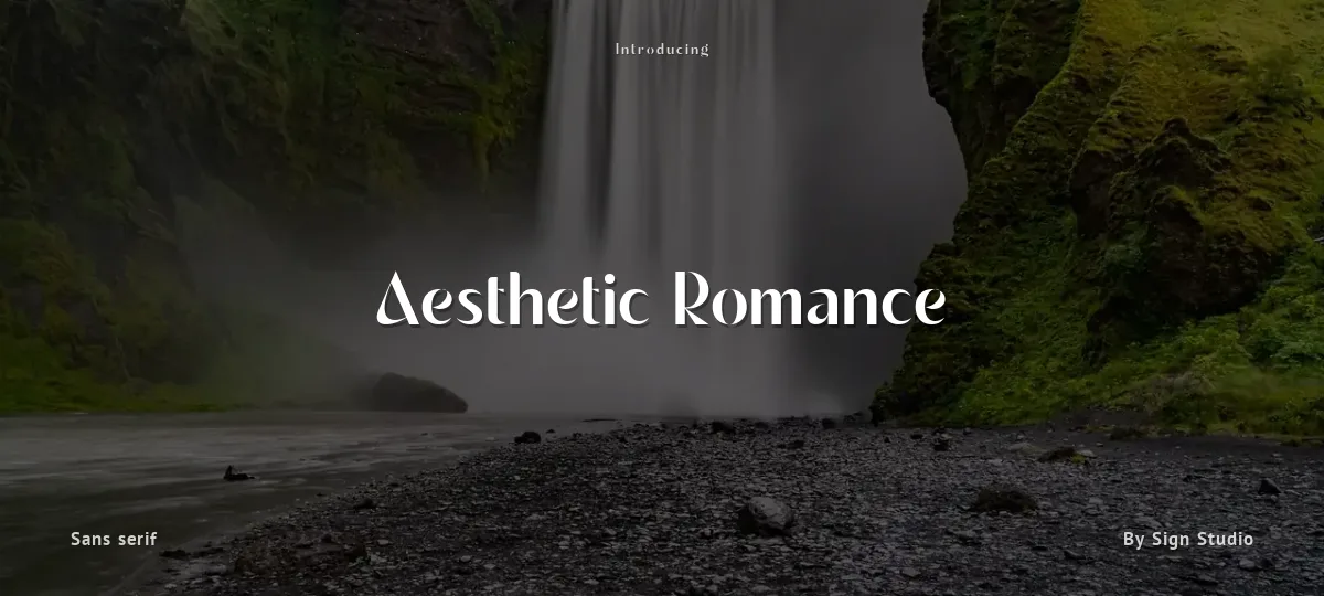 Aesthetic Romance font preview