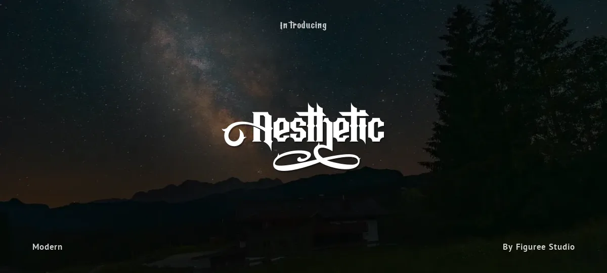 Aesthetic font preview