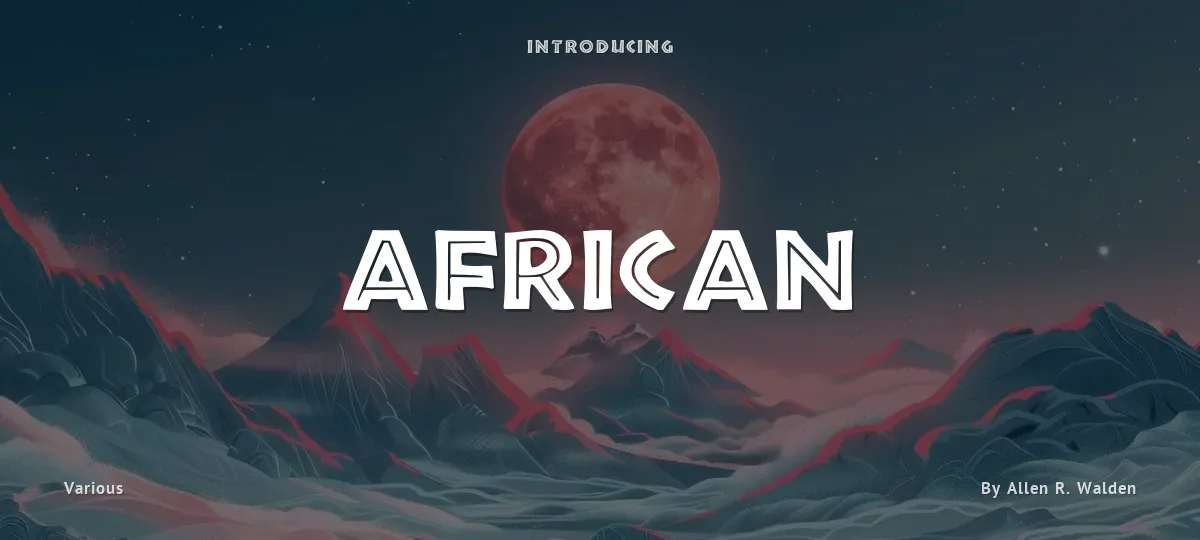African font preview