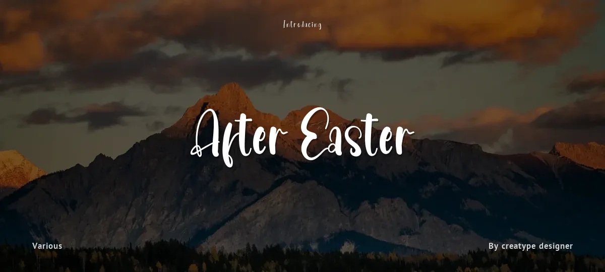 After Easter font preview