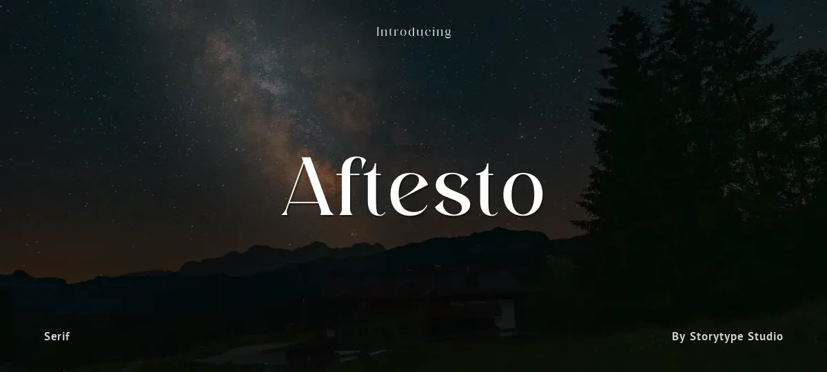 Aftesto font preview